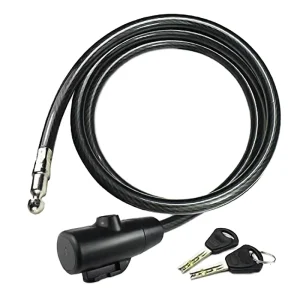 Stainless Steel ABS Waterproof Key-Operated Spiral Cable Bike Lock for Bicycles and Gates