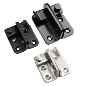 Stainless Steel Art Deco Rectangle Door Latch Anti-Theft Bolt Buckle Gate Cabinet Hardware Furniture Accessories