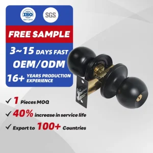 Stainless Steel Ball Lock Set with Keyed Entrance, Cylindrical Handle, Deadbolt, and Knob for Wooden Doors