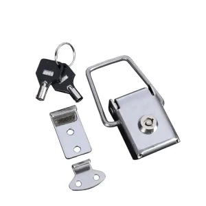 Stainless Steel Case Toggle Latch Key Hasp Lock for Electrical Cabinet, Hotel Safe, and Door Parts