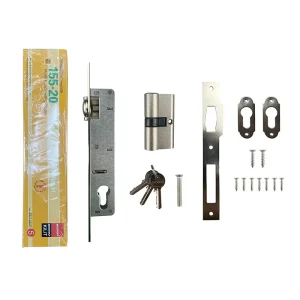 Stainless Steel Cylinder Mortise Door Lock Body Set, 85 mm Center, Brass Key, Zinc Alloy