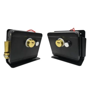 Stainless Steel Electric Mechanical Door Lock, DC 9-12V, Key Unlock