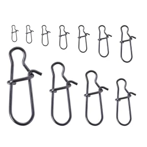 Stainless Steel Fishing Snaps Quick Change Lure Snaps Strong Clip Safety Connector for Saltwater Freshwater Fishing Accessories