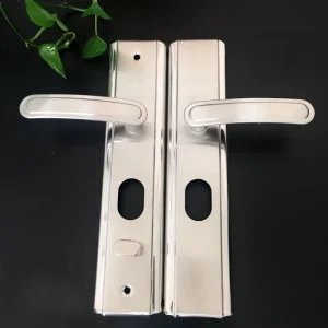Stainless Steel Mechanical Door Lock Set Cylindrical Lock Body Anti-Theft Silver Ambidextrous