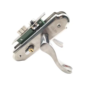 Stainless Steel Mechanical Door Lock Set with Handle and Keys for Wooden Bedroom Doors
