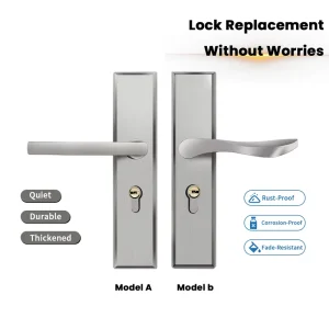 Stainless Steel Mechanical Door Lock with Key-Operated Handle for Interior Wooden Doors