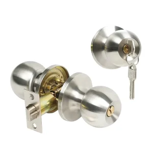 Stainless Steel Mechanical Knob Door Lock with Key