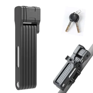 Stainless Steel Waterproof Folding Lock with Key for Bicycle and Motorcycle, 85cm