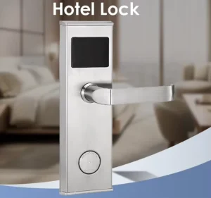 Stainless Steel Waterproof Polished Anti-Theft Smart Card and Key Door Lock for Wooden Doors, Hotels, and Apartments