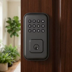 Stainless Steel and Aluminum Smart Digital Electronic Door Lock with Password and Key Unlock for Hotels