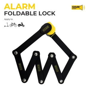 Steel 120dB Alarm Foldable Lock for Bicycle and Motorcycle