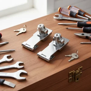 Steel Cabinet Lock with Keys Keyed Latch Lock for Toolboxes and Cupboards