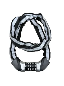 Steel Chain Lock with Nylon Fabric Sleeve Combination Lock for Bicycle Motorcycle E Scooter