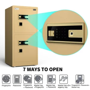 Steel Safes Fingerprint Lock Caja Fuerte De Seguridad Home Office Double Open Door Safe Box