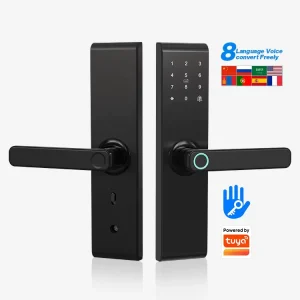 Password Biometric Smart Door Handle Keyless Fingerprint Lock App-Controlled Electronic Gate Lock