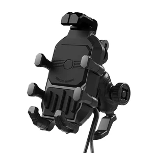 TIEQI 30W TYPE C 15W Wireless Charger 18W USB Charger Motorcycle Phone Holder Shock Absorber Bike Phone Holder Anti theft Lock