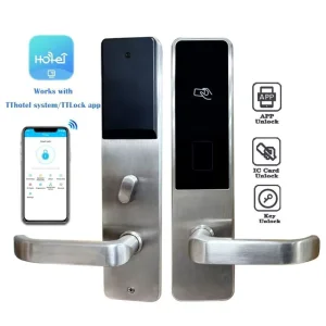 TThotel Smart Digital Locks Ttlock Key Card Pc App Software Management Hotel Style Electronic Door Lock for Hotel Apartment
