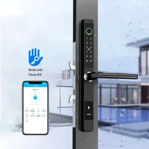 TTlock Waterproof APP Smart for Sliding Handle Digital Aluminum Ekey Fingerprint Door Lock