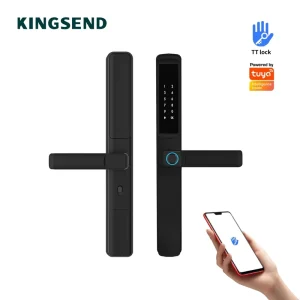 TUYA Smart Door Lock Wifi Slim Smart Lock Waterproof Stainless Steel Sliding Gate Digital Fingerprint Door Lock