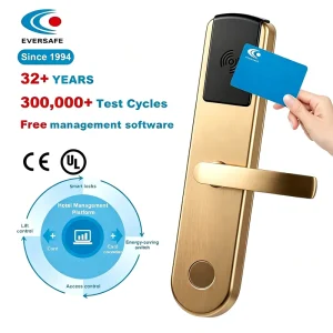 Top Rated Tamper Alarm Stainless Steel M1 Card Hotel Door Lock for Apartment Use CE Certified 32 Years Factory Experience