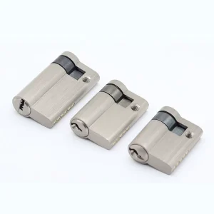 Traditional Hardware Accessories Anti theft Solid Brass Security Door Invisible Lock Cylinder With Key for Glass Door 40-65mm