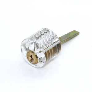 Transparent Clear Plastic Practice Cylinder Lock Pick Training Set with Rim Lock Cylinder for Locksmith Supplies