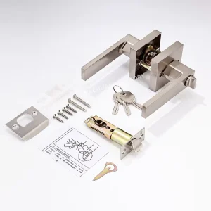 Tubular Entrance Privacy Passage Store Room Zinc Alloy Cylindrical Handle Lever Lock Set