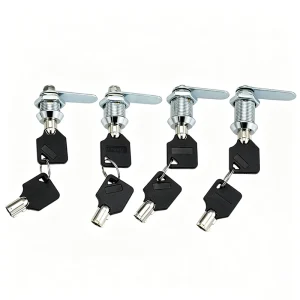 Tubular Key Cam Lock 16-30mm Zinc Alloy Chrome-Plated Quarter-Turn Lock for Cupboard Box Mailbox or Cabinet