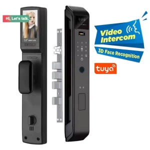 Tuya APP Smart Lock With Real Time Video Call Function Security Camera Fingerprint Digital Locks 3D Face Recogniation