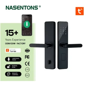 Tuya WiFi Smart Door Lock Fingerprint Password Card Unlock Low Price Electronic Security Lock for Home Apartment