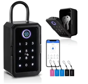 Tuya Wifi Safe Zinc Alloy Electric Fingerprint IC Card Password Lock Home Smart Key Box Model K3 Waterproof Anti theft Indoor