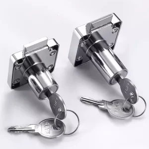 Two-Way Furniture Lock for Cabinet and Desk Drawers