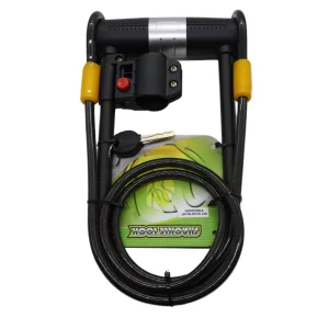 U-Shaped Hardened Steel Cable Lock with Keys for Bicycles, Electric Bikes, and Motorcycles