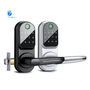 USA Popular Smart Deadbolt Door Lock with Ttlock Tuya Keyless Entry Rfid Card Fingerprint Door Locks for Interior Bedroom Home