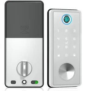 USA Standard Automatic Smart Deadbolt Door Lock for Wood Door Tuya WiFi & TTLock BLE Fingerprint Password Aluminum Alloy