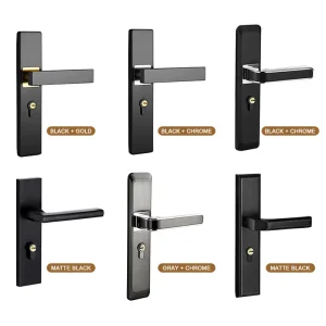 Universal Indoor Mechanical Door Handle Lock for Bedrooms and Interior Wood Doors