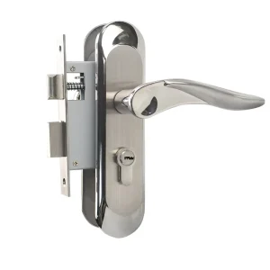Universal Mechanical Handle Lock with 304 Stainless Steel Plate for Interior Wooden Doors