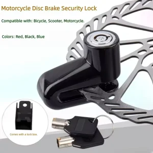 Universal Motorcycle & Bicycle Disc Brake Lock Heavy-Duty Anti-Theft Security for Bike Scooter and Motorbike
