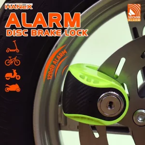 Waterproof 120 dB Alarm Disc Lock for Electric Scooter, Motorcycle and Bicycle