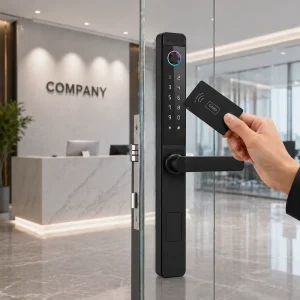 Waterproof 3085 Broken Bridge Mortise Smart Door Lock with WiFi, BLE, Biometric Fingerprint and Double-Sided Design for Outdoor Use