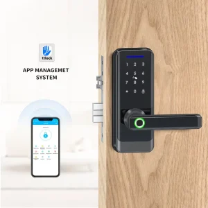 Waterproof A233 App Fingerprint Digital Code Card Electronic Mortise Smart Door Lock for Home