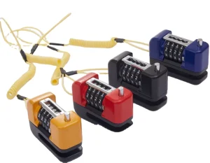 Waterproof Adjustable Four-Digit Combination Disc Brake Lock with Reminder Rope