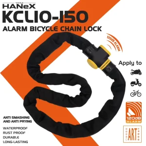 Waterproof Alloy Steel 120dB Alarm Chain Lock for Motorcycle and Bicycle