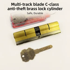 Waterproof Antifreeze Rustless Brass Cylinder and Keys Durable C level 95 Copper Double sided Cylinder