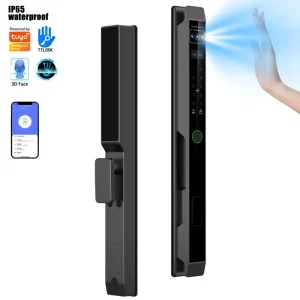 Waterproof Electric 3D Face Recognition Slim Smart Sliding Gate Aluminum Door Lock