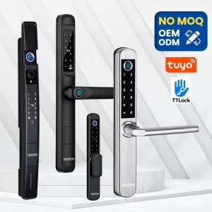 Waterproof Exterior Smart Lock for Sliding Glass Doors with Fingerprint, Aluminum Steel Construction