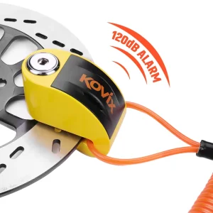 Waterproof Motorcycle Moto Anti Theft Security Disc Brake Lock 120 DB Alarm Waterproof Bicycle Lock