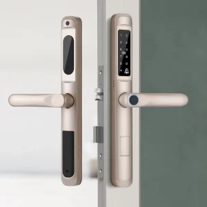 Waterproof Sliding Door Lock Password Electronic TTlock Thermal Break Aluminum Door Lock Outdoor Fingerprint Smart Door Lock