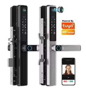 Waterproof Slim WiFi Digital Door Handle Lock with Camera