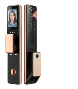 Wi-Fi Digital Door Lock with Code, IC Card, Fingerprint, Key, and Camera